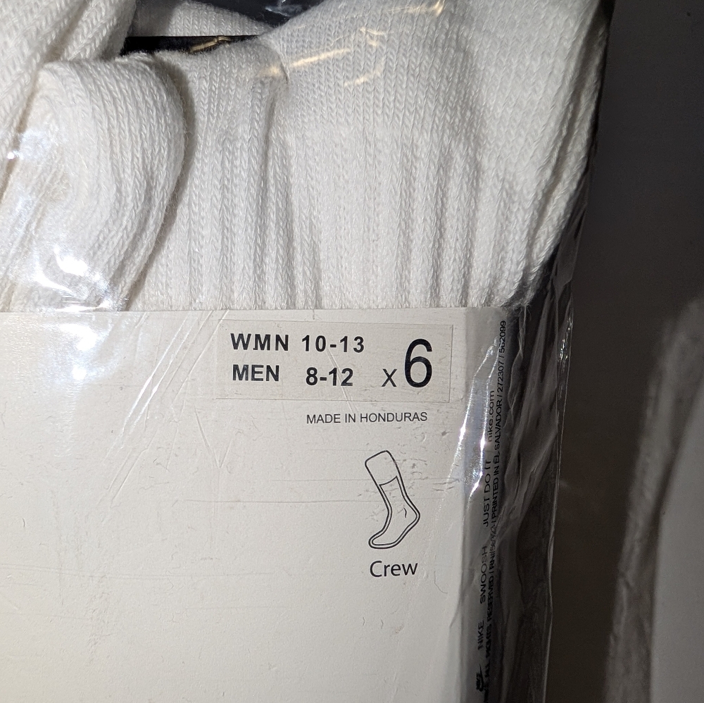 Nike Everyday Plus White Crew Socks Large - Picture 2 of 5